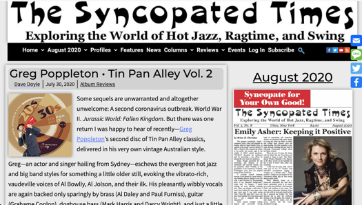 Syncopated Times Tin Pan Alley Vol 2